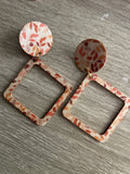 Leafy Geometric Earrings