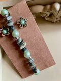Mint Flower Stud Set