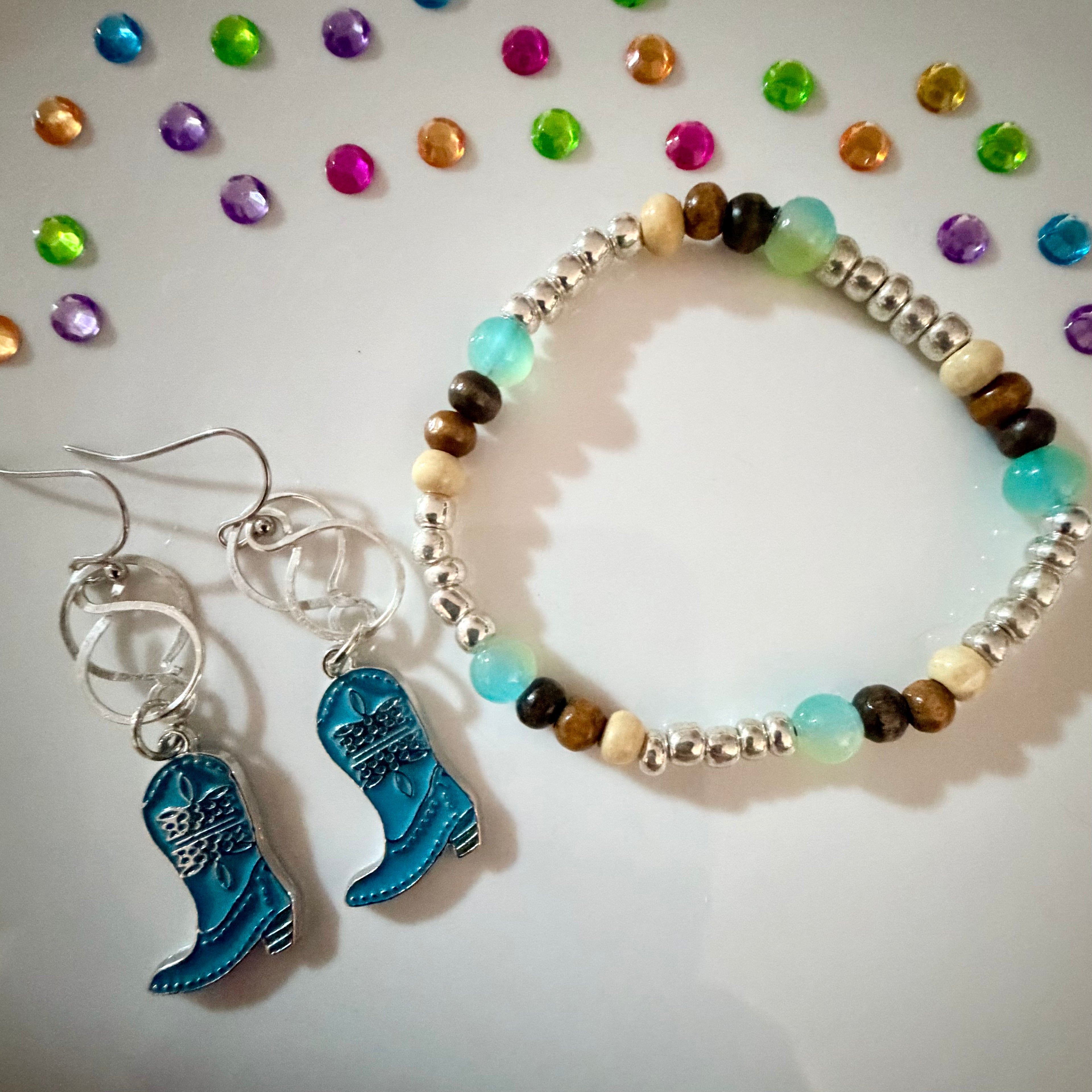 Wild West Rodeo Cowboy Boot Cowgirl Boot Earring Jewelry Sets