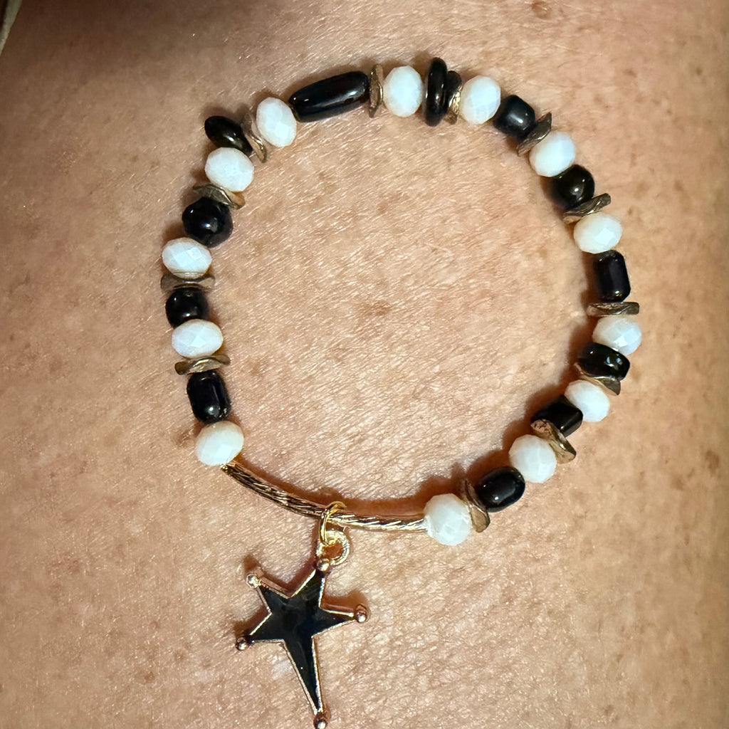 Black & Gold Starburst Bracelet