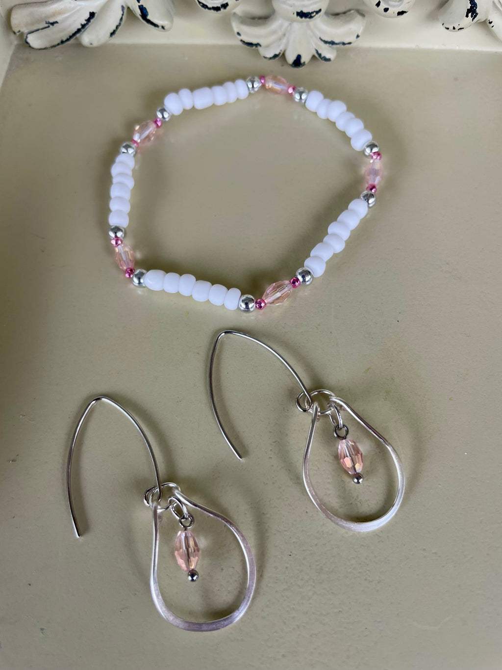 Blush Whisper Sterling Silver Jewelry Set- Sublime Designs by Suzie