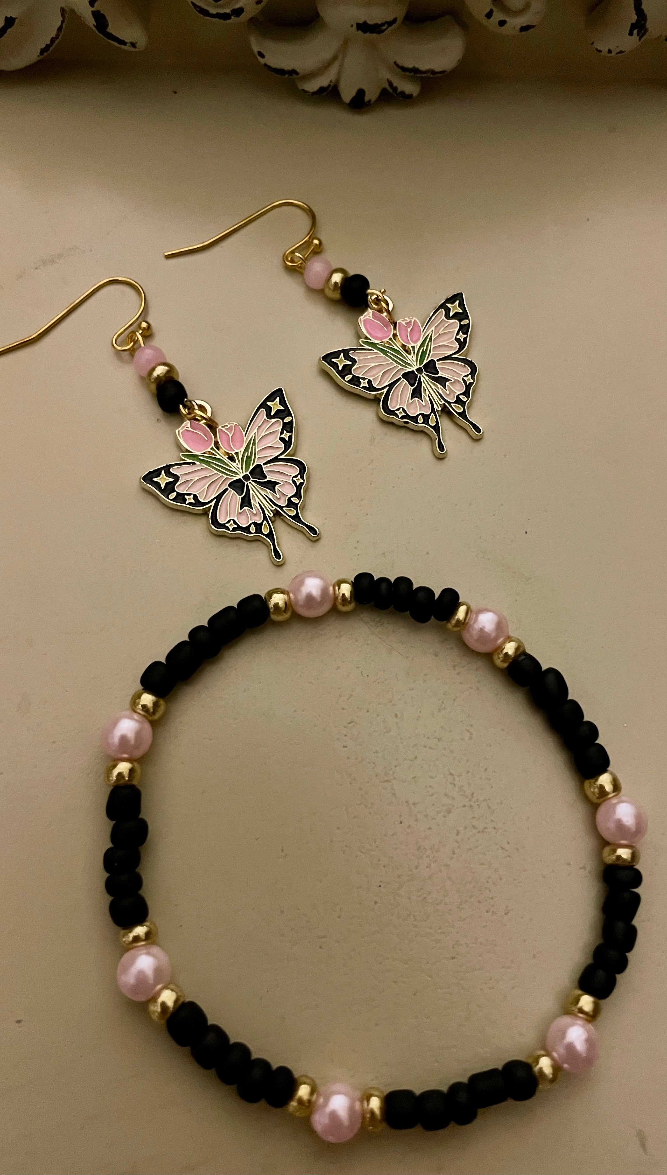 Gothic Fairy Pura Vida Butterfly Jewelry Sets