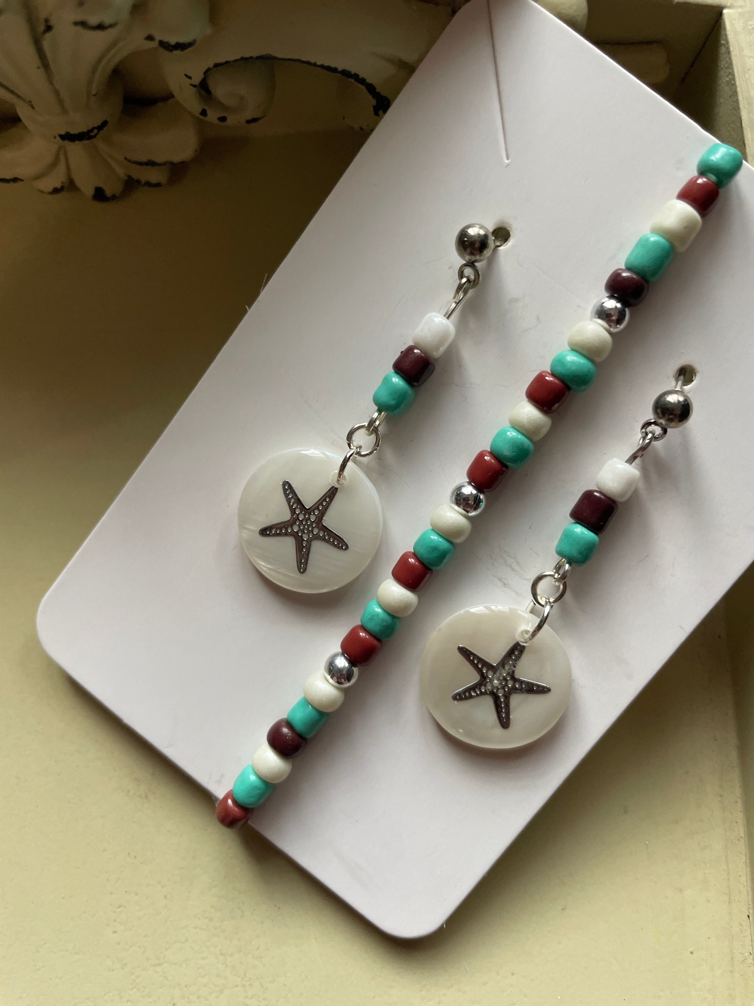 Starfish Dangle Drop Set