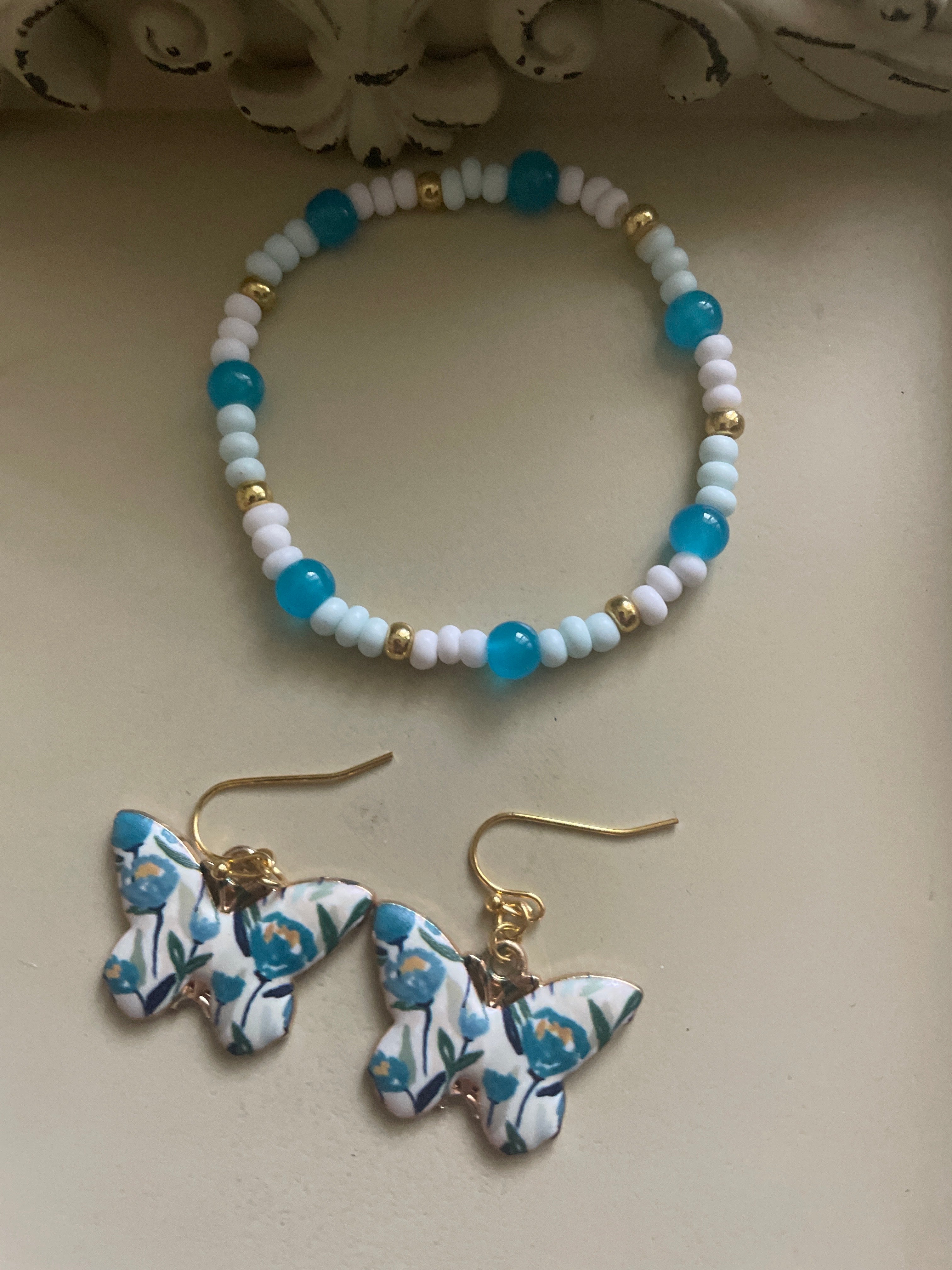 Blue Floral Garden Set