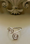 Gold Plated PVD or Silver Plated Double Swirl Rings