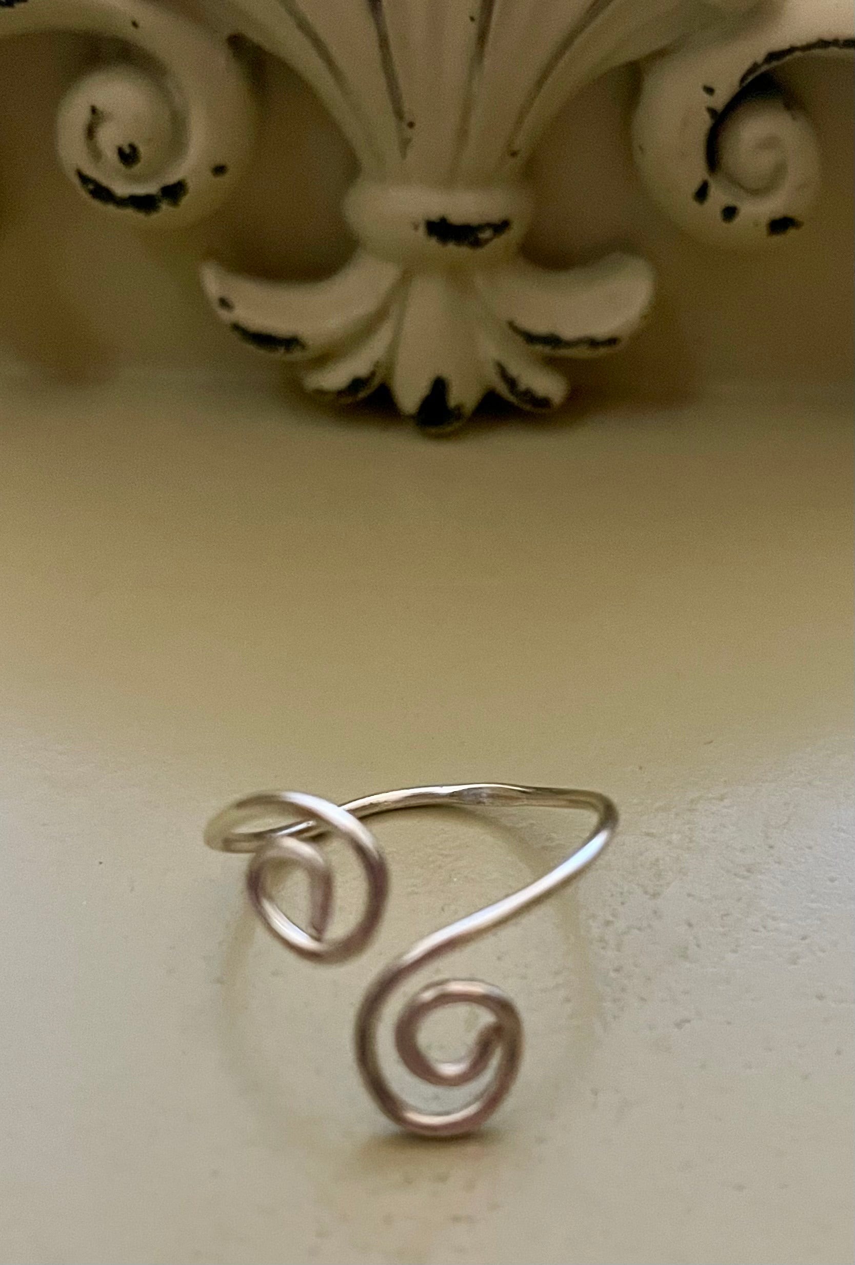 Gold Plated PVD or Silver Plated Double Swirl Rings