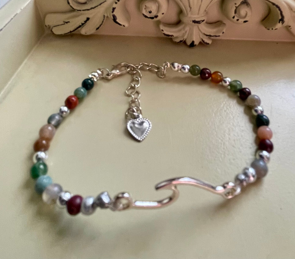 Jasper & Amazonite Catch the Wave Pura Vida Bracelet or Anklet