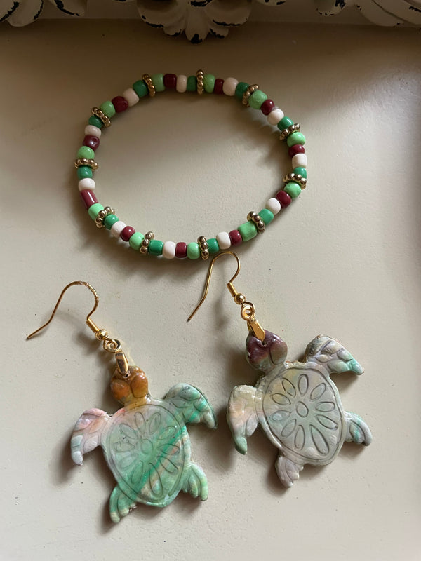 Watermelon Sea Turtles Jewelry Set