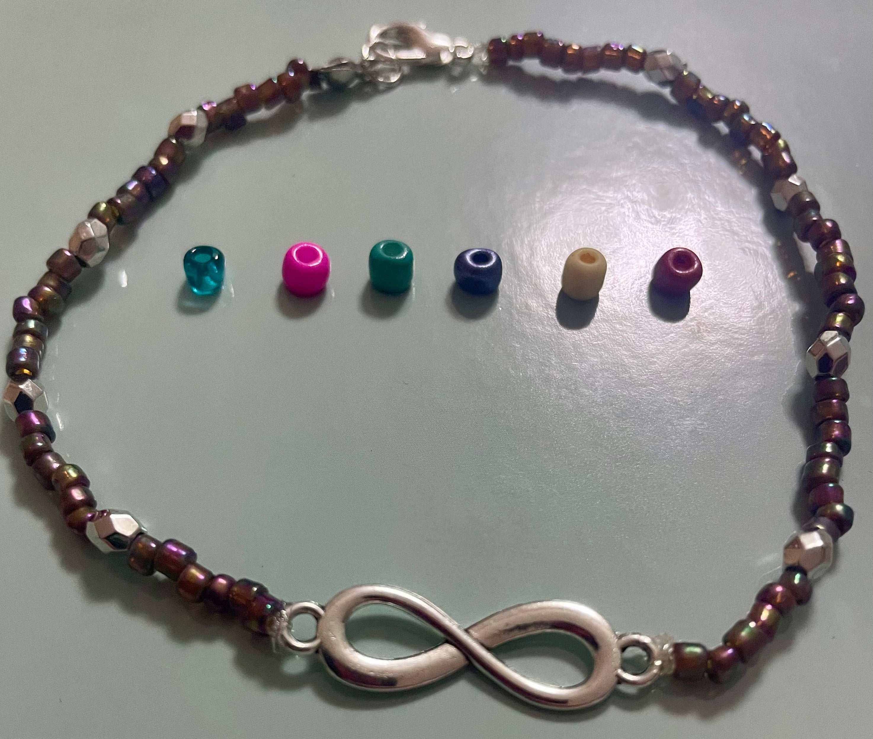 Handmade Infinity Anklets- your color choice