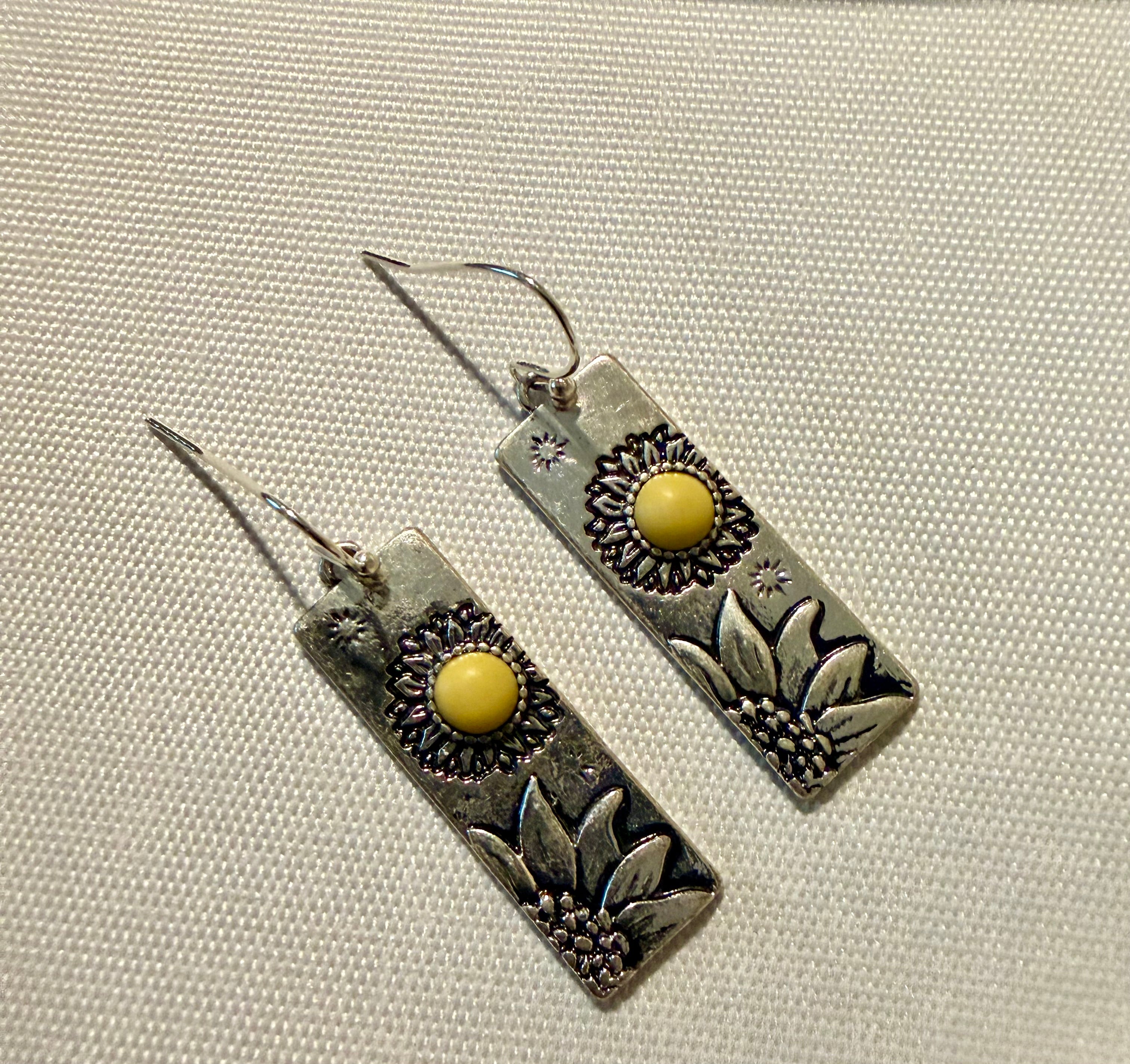 Sunflower Silver Gem  Jewelry Set