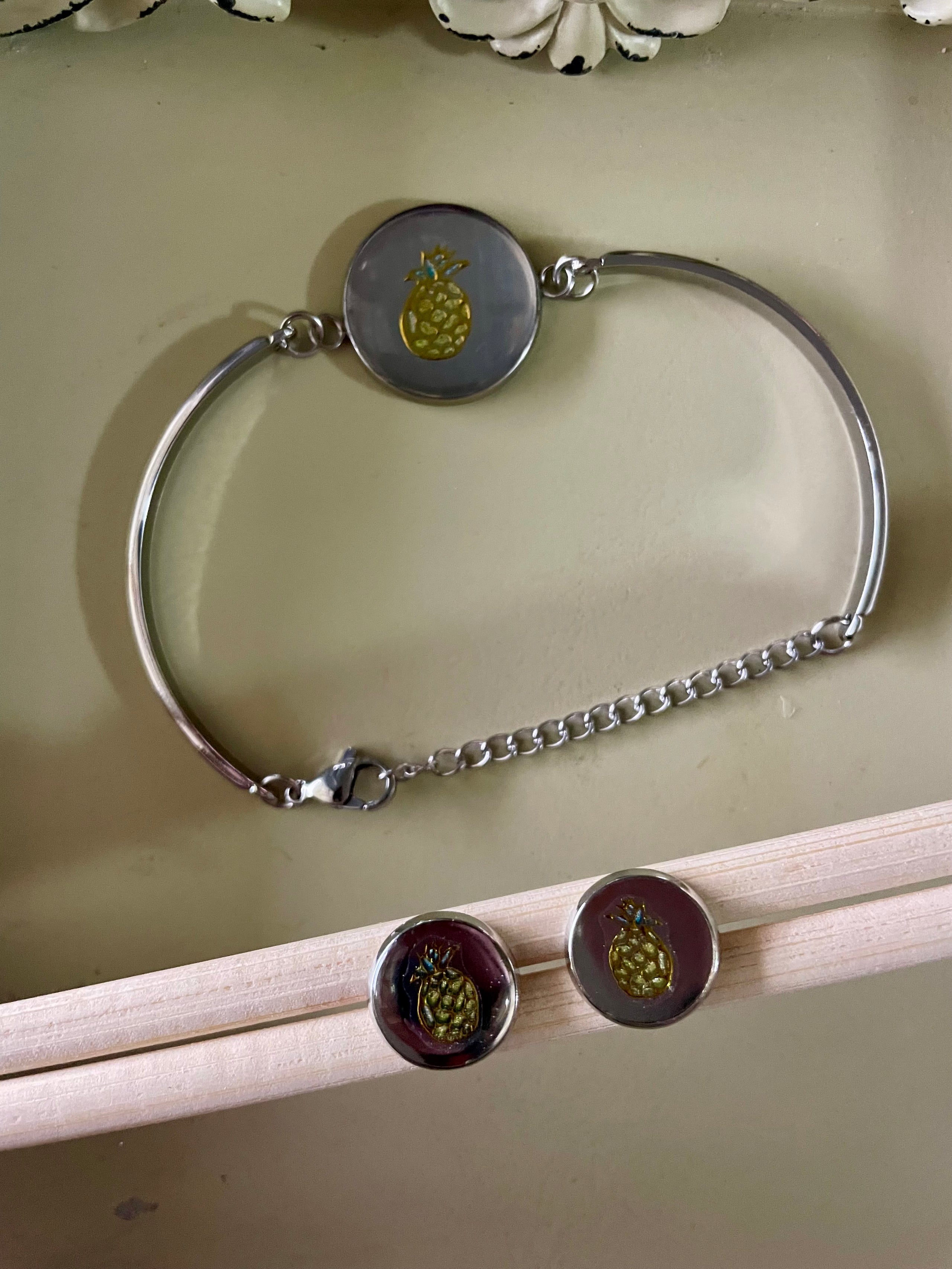 Stainless Steel Pineapple/ Starfish/ Jellyfish Stud Earrings