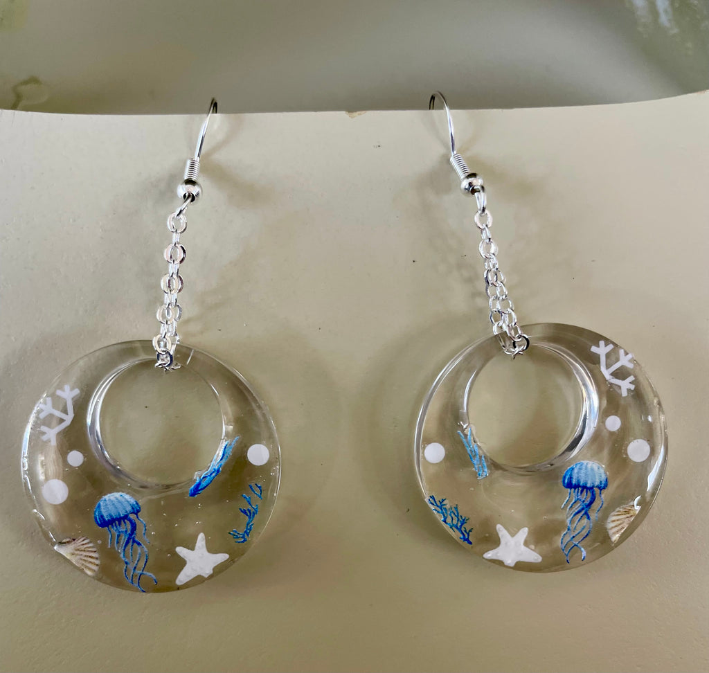 Deep Seadrift Jellyfish Sterling Silver Jewelry Set- Sublime Designs by Suzie