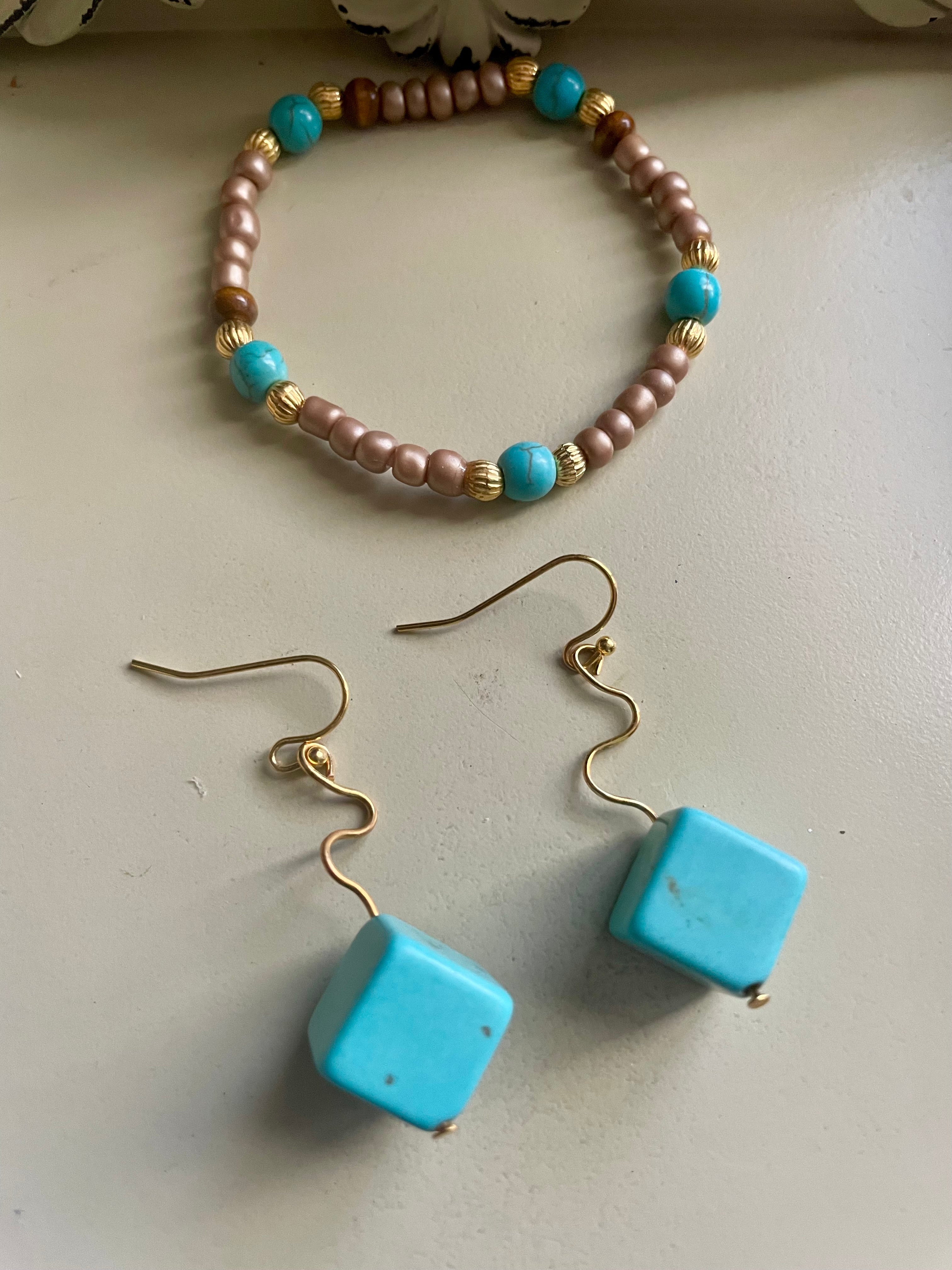 Chunky Cube Jewelry Set