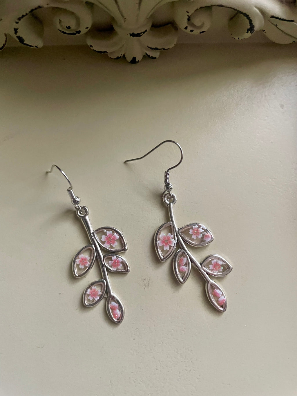 Blossom Branch Jewelry Set in Silver