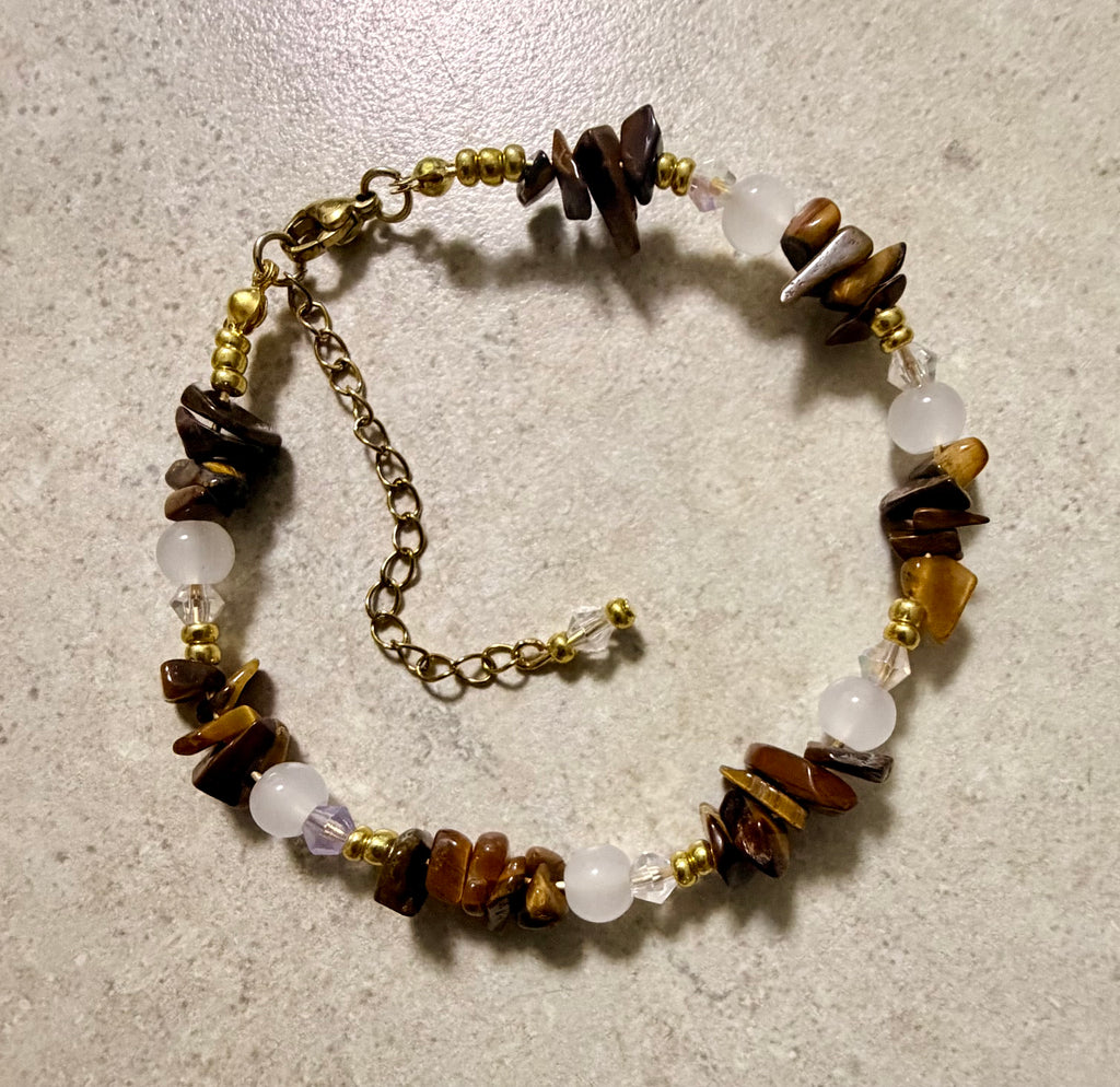 Leo Zodiac Tiger’s Eye Gold Plated Adjustable Bracelet