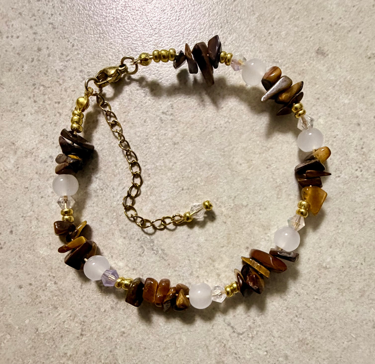 Leo Zodiac Tiger’s Eye Gold Plated Adjustable Bracelet