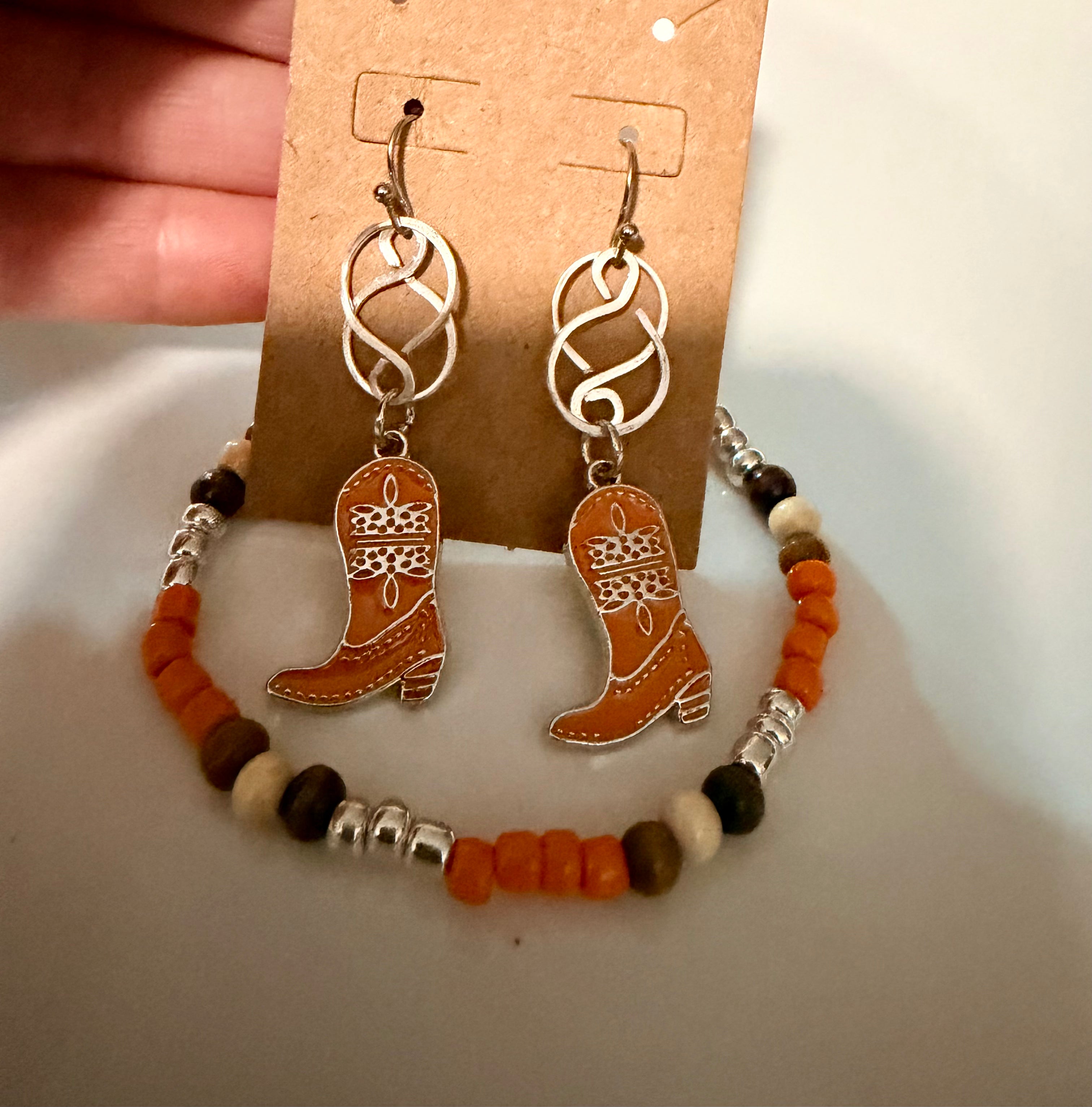 Wild West Rodeo Cowboy Boot Cowgirl Boot Earring Jewelry Sets