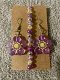 Lavender Resin Flower Pop Jewelry Set