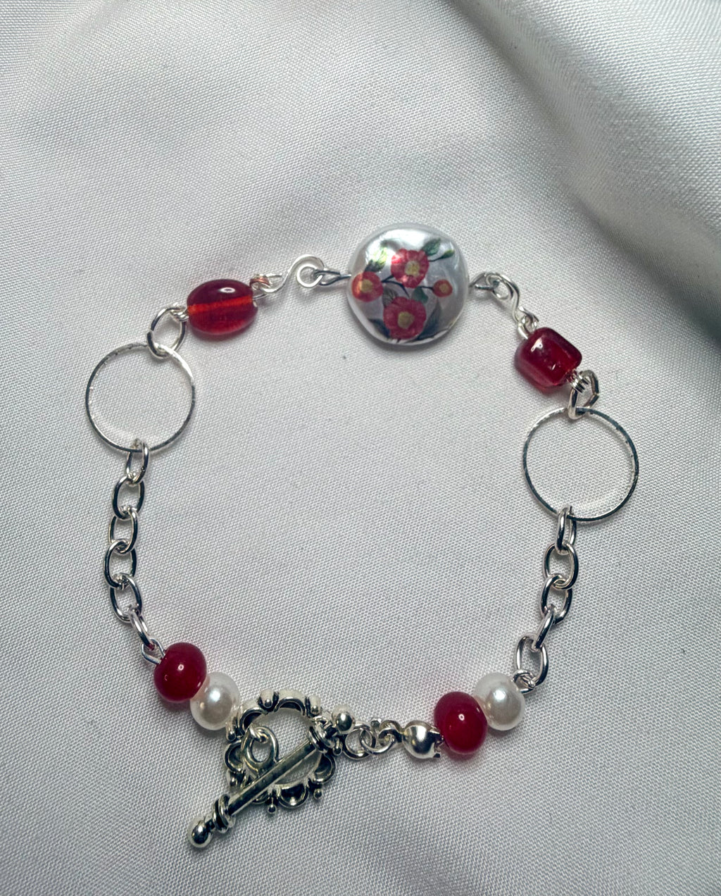 Vintage Crimson Romantic Blossom Mismatch Love Set- Date Night Jewelry- SublimeDesignsBySuzie