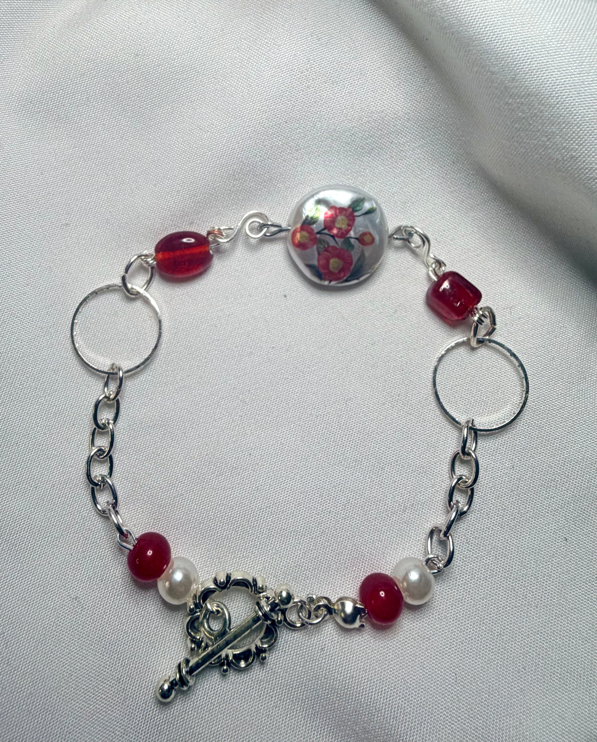 Vintage Crimson Romantic Blossom Mismatch Love Set- Date Night Jewelry- SublimeDesignsBySuzie