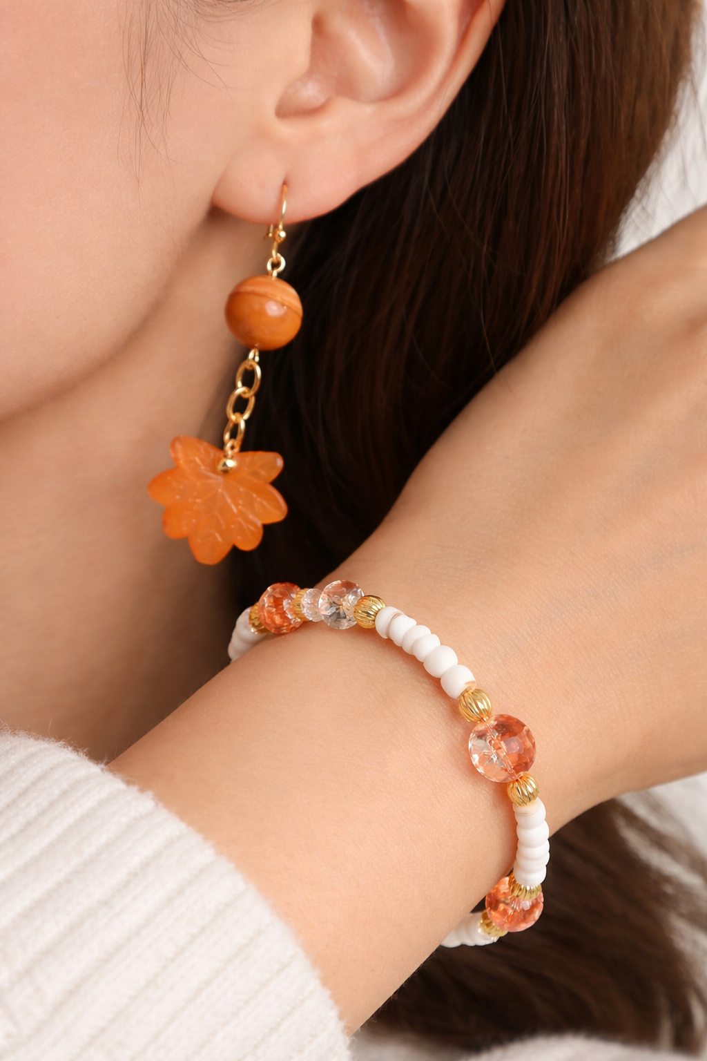 Rhondonite Natural Stone Maroon Color Jewelry Set Miss Match Designs (Copy)