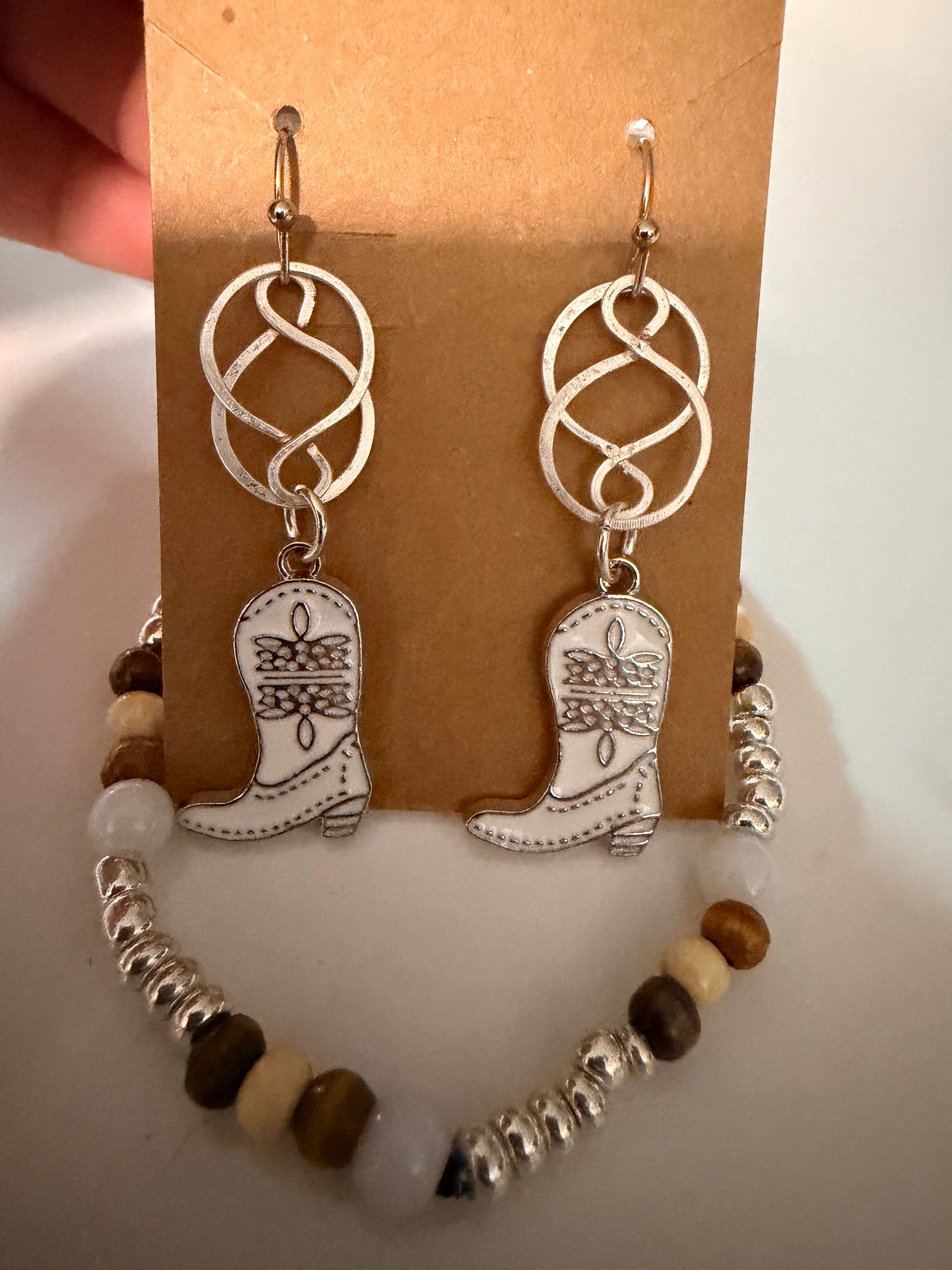 Wild West Rodeo Cowboy Boot Cowgirl Boot Earring Jewelry Sets