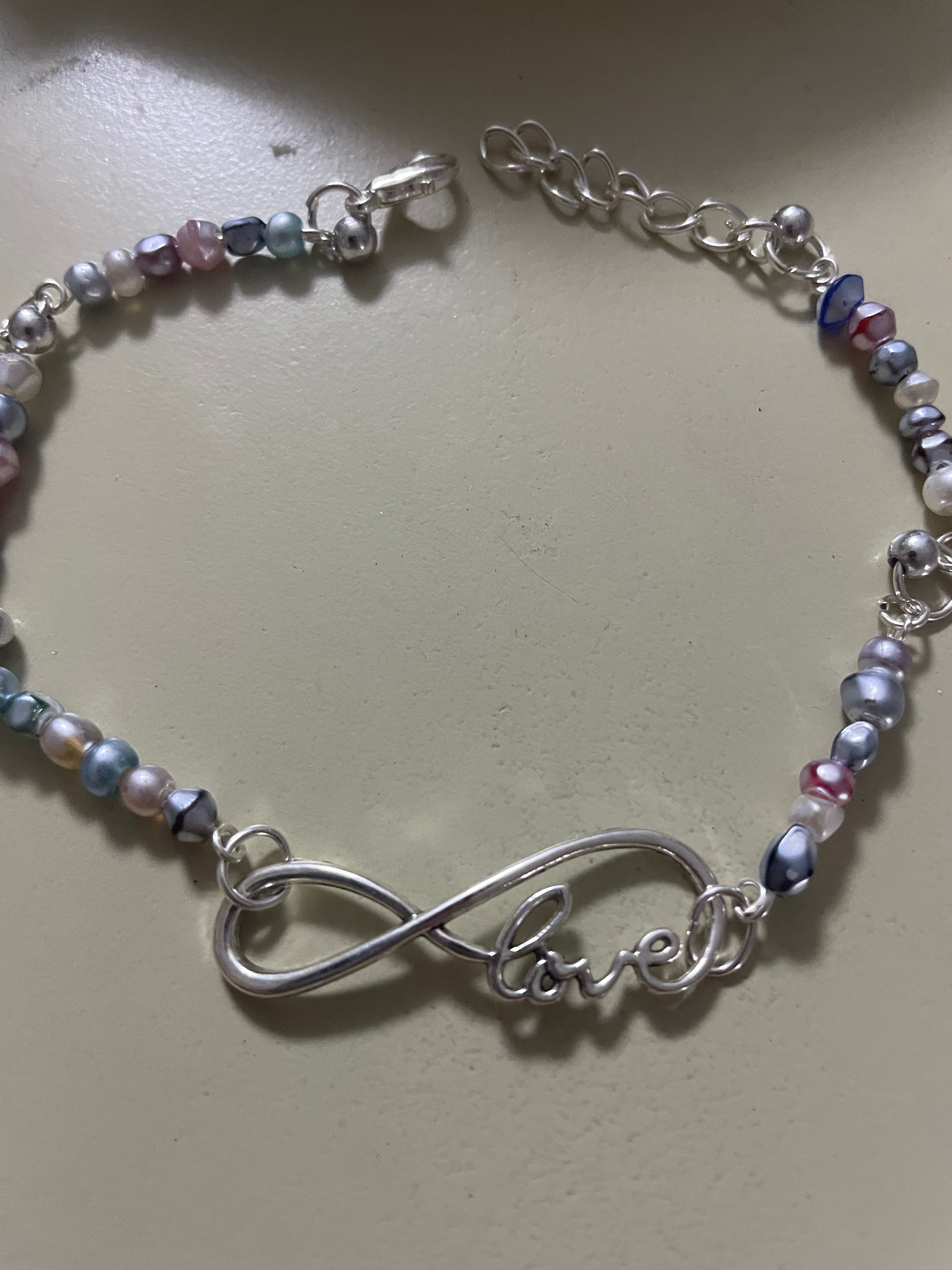 Pastel Beaded Love Bracelet or Anklet