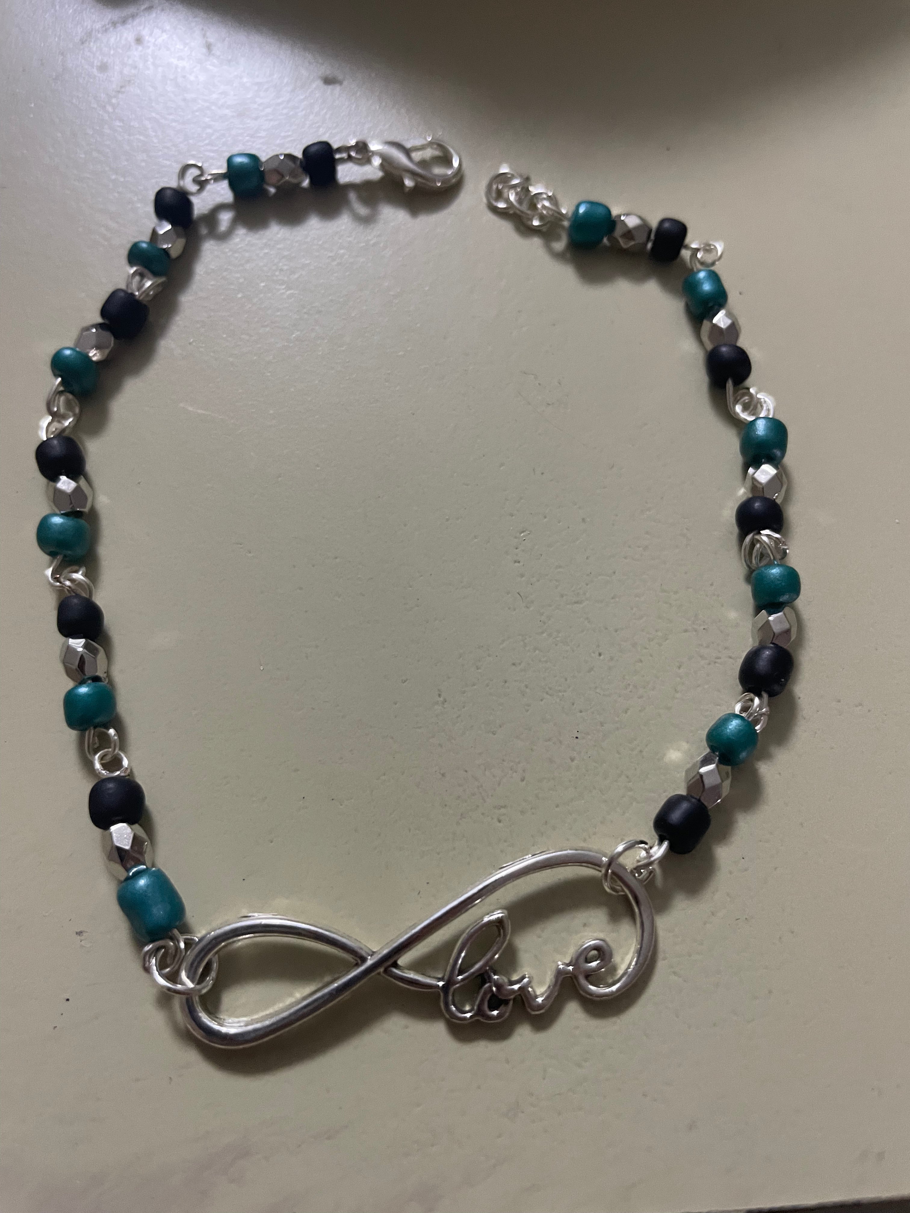 Pastel Beaded Love Bracelet or Anklet