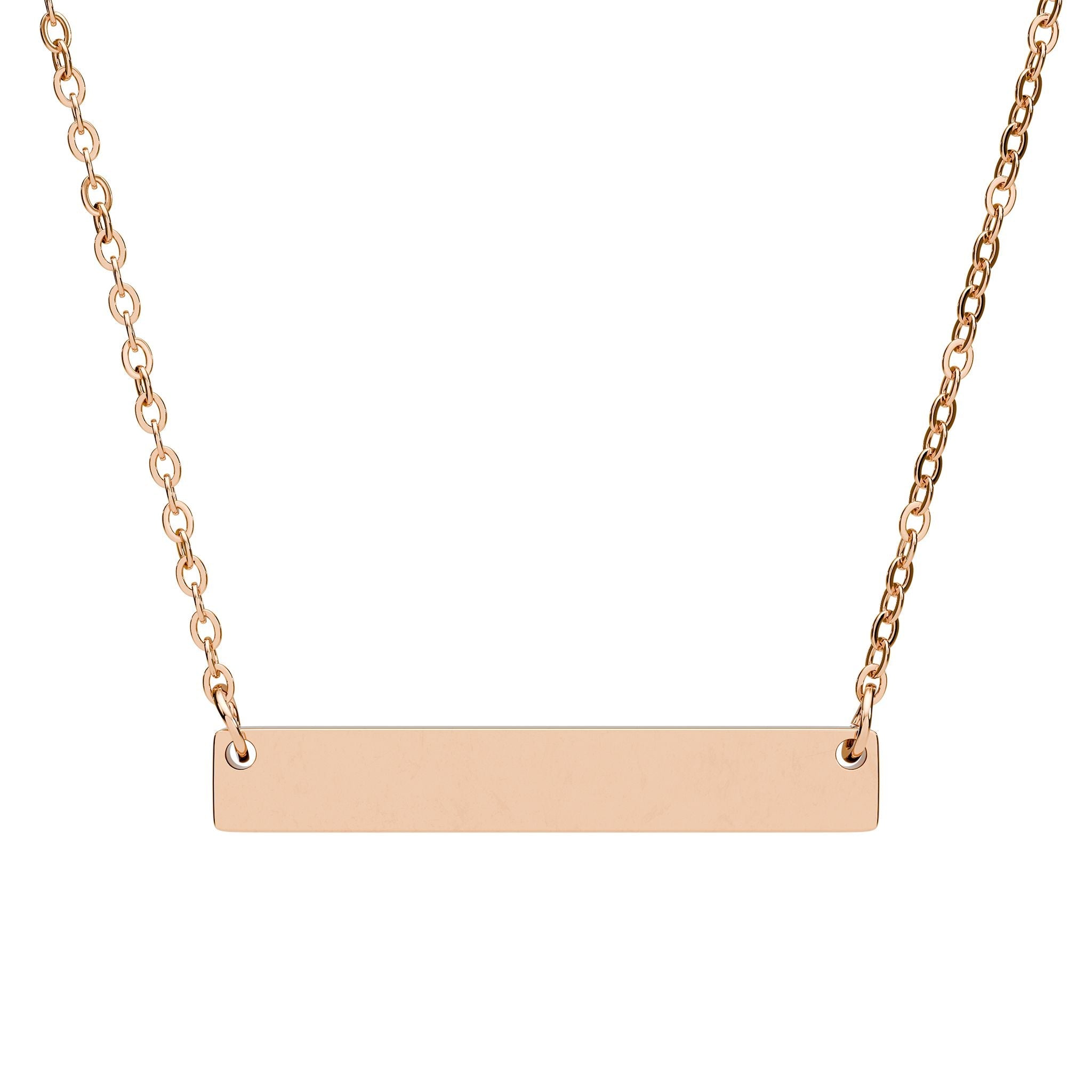 Engravable Horizontal Bar Necklace — Personalized Name/Date Pendant with Sublime Designs by Suzie - SublimeDesignsBySuzie