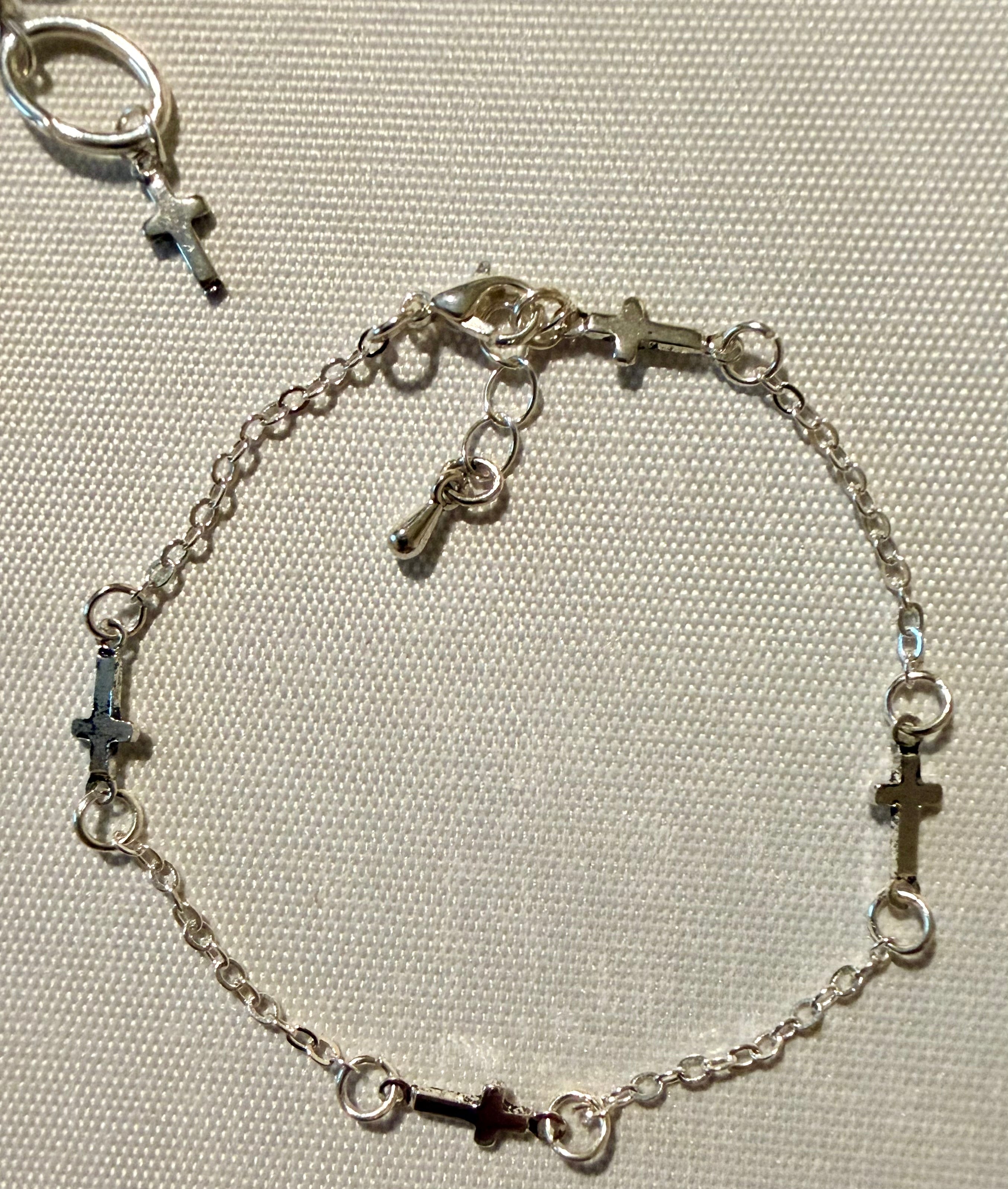 Heavenly Drip Cross Set – Silver Faith Drop Christian Earrings & Dainty Cross Bracelet - SublimeDesignsBySuzie