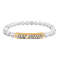 Mac Miller Inspired Engraved Natural Stone Bar Bracelet — Personalized Stretch Beaded Bracelet (e.g., "Mac Miller") - SublimeDesignsBySuzie - SublimeDesignsBySuzie