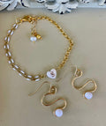 Mix and Match Gold Plated Heart Customize Initial Jewelry - Enamel Chain Initial Personalized Bracelet Opal Earrings Personalized Charm - SublimeDesignsBySuzie - SublimeDesignsBySuzie