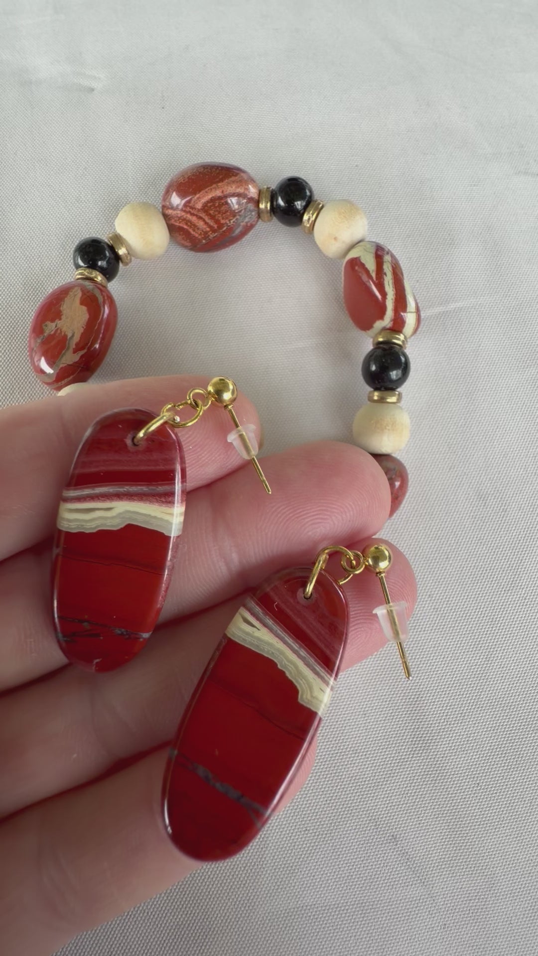 Autumn Embers Jasper Jewelry Set